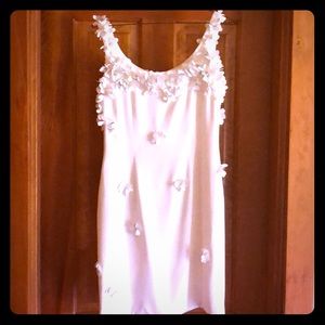 White spangle sleeveless dress